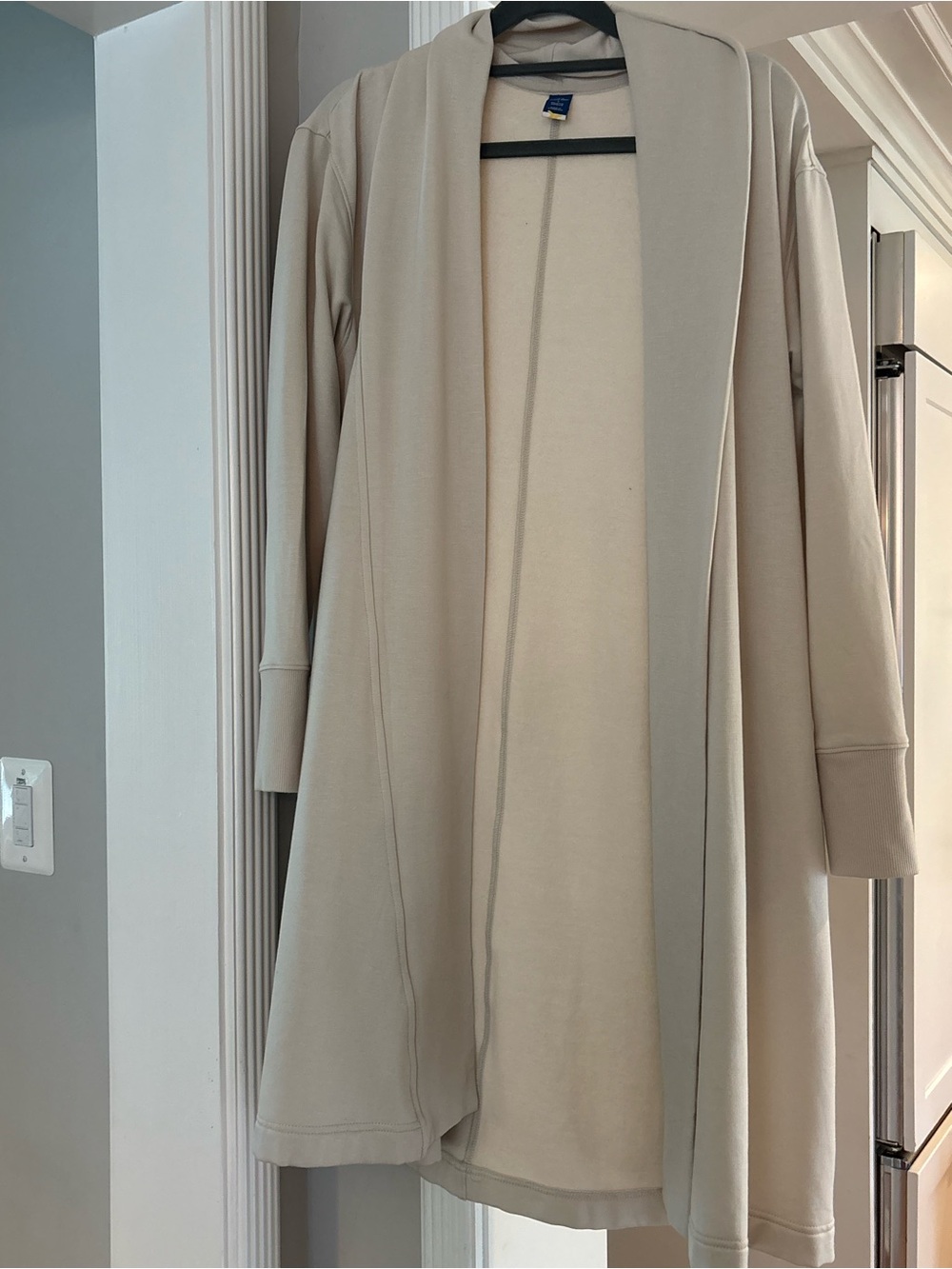 Old Navy Neutral Beige Open-Front Duster, Live in French Terry